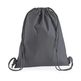Westford Mill Premium Cotton Gymsac in Graphite, voorkant
