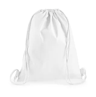 Westford Mill Premium Cotton Gymsac in White, voorkant