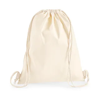 Westford Mill Premium Cotton Gymsac in Natural, voorkant