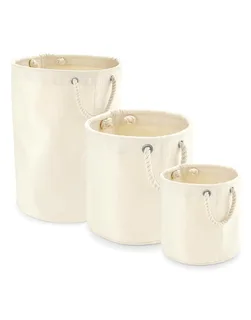 Westford Mill Heavy Canvas Storage Trug in Natural, voorkant