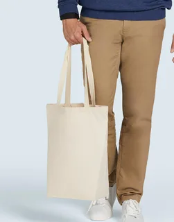 SG Accessories Katoenen tas met lange hengsels en zijvouw – foto 1