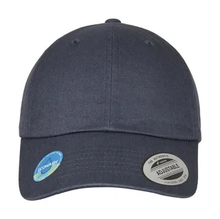 Flexfit Eco-gewassen dad cap in Dark Navy, voorkant