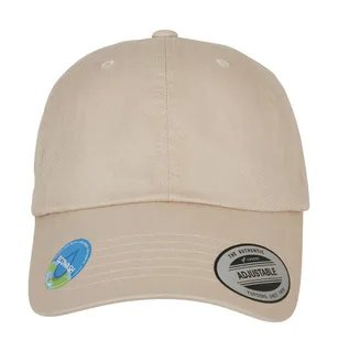 Flexfit Eco-gewassen dad cap in Oak, voorkant