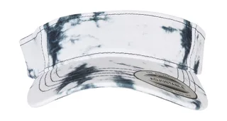 Flexfit Pet met batikprint en gebogen klep in Black/White, voorkant