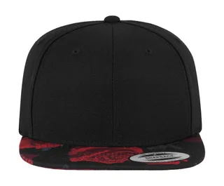 Flexfit Roses Snapback in Black/Red, voorkant