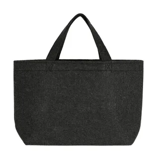 SG Accessories Small Felt Shopper in Charcoal Melange, voorkant