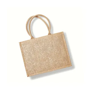 Westford Mill Shimmer Jute Shopper in Natural/Gold, voorkant