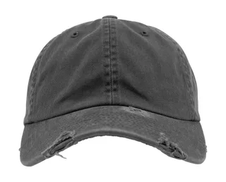 Flexfit Low-profile cap with used look in Dark Grey, voorkant