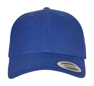 Flexfit Premium snapback with curved peak in Royal, voorkant