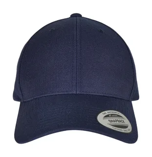 Flexfit Premium snapback with curved peak in Navy, voorkant