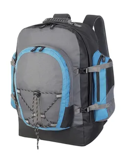 Shugon Monte Rosa Classic Travel Rucksack in Dark Grey/Black/Petrol, voorkant