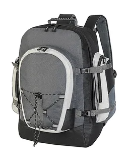 Shugon Monte Rosa Classic Travel Rucksack in Dark Grey/Black/Light Grey, voorkant