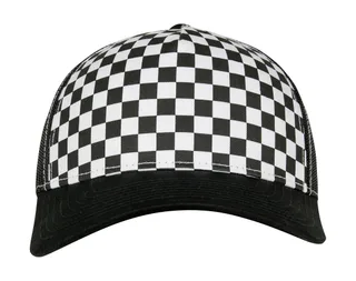 Flexfit Checkerboard Retro Trucker in Black/White, voorkant