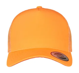 Flexfit Neon Retro Trucker in Neon Orange, voorkant