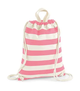 Westford Mill Nautical Gymsac in Natural/Pink, voorkant