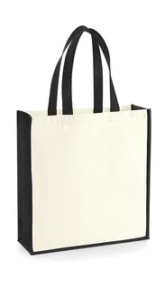 Westford Mill Gallery Canvas Tote in Natural/Black, voorkant