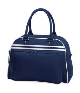 Bagbase Retro bowling bag in French Navy/White, voorkant