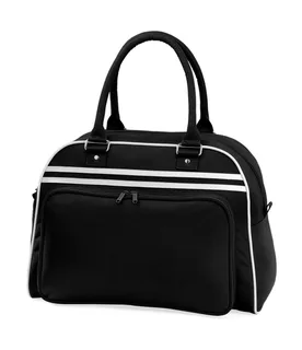 Bagbase Retro bowling bag in Black/White, voorkant