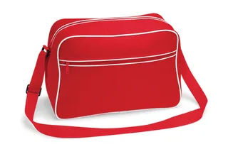 Bagbase Retro schoudertas in Classic Red/White, voorkant