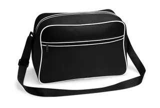Bagbase Retro schoudertas in Black/White, voorkant
