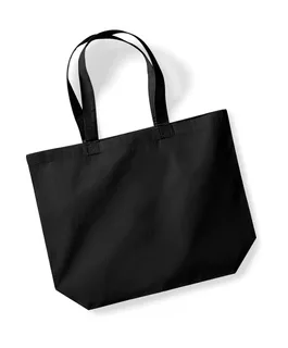 Westford Mill Organic Premium Cotton Maxi Tote in Black, voorkant