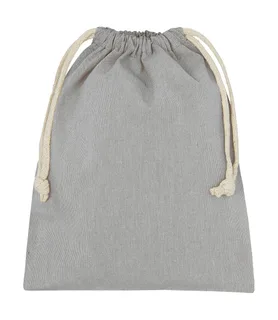 SG Accessories Recycled cotton and polyester stuff bag in Grey Heather, voorkant