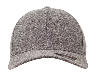 Flexfit melange cap in Dark Heather Grey, voorkant