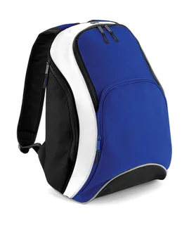 Bagbase Teamwear rugzak in Bright Royal/Black/White, voorkant