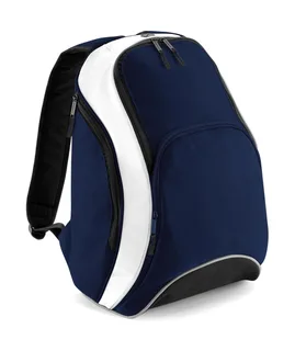 Bagbase Teamwear rugzak in French Navy/White, voorkant