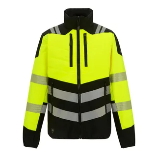 Regatta Professional X-Pro hi-vis hybride jack in Black/Yellow, voorkant