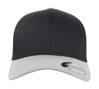 Flexfit Wooly Combed 2-Tone in Black/Silver, voorkant