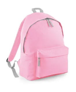 Bagbase Kinderrugzak in Classic Pink/Light Grey, voorkant