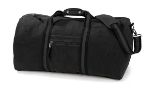 Quadra Vintage canvas weekend bag in Vintage Black, voorkant