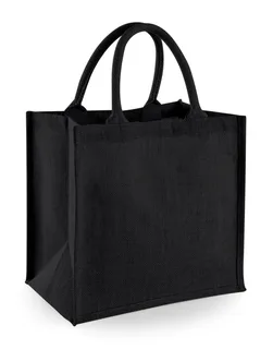 Westford Mill Jute Midi Tote in Black/Black, voorkant