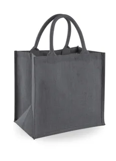 Westford Mill Jute Midi Tote in Graphite Grey/Graphite Grey, voorkant