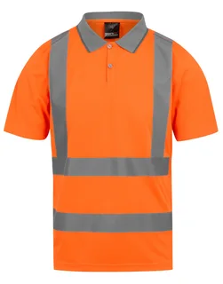 Regatta Professional Pro Hi-Vis Polo in Orange, voorkant