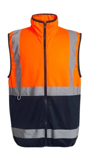 Regatta Professional Pro hi-vis full-zip bodywarmer in Orange/Navy, voorkant