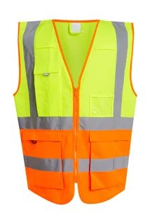 Regatta Professional Pro Hi-Vis Executive Vest in Yellow/Orange, voorkant