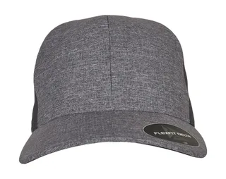 Flexfit Delta® Carbon cap, two-tone in Melange Blue/Melange Charcoal, voorkant