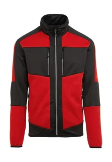 Regatta Professional E-Volve stretch hybrid midlayer jacket in Classic Red/Black, voorkant