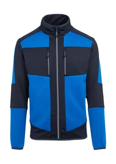 Regatta Professional E-Volve stretch hybrid midlayer jacket in Strong Blue/Navy, voorkant