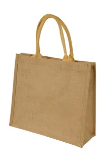 Shugon Chennai jute shopper met korte hengsels in Natural, voorkant