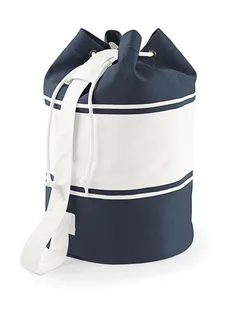 Quadra Canvas duffeltas in Navy/Off White, voorkant