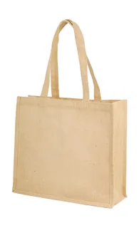 Shugon Calcutta jute shopper met lange hengsels in Natural, voorkant