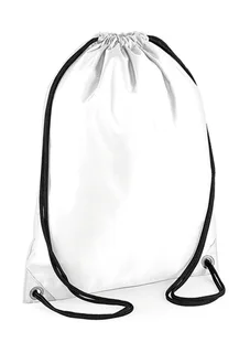Bagbase Budget Gymsac in White, voorkant