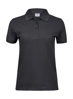 Tee Jays Dames zware piquépolo in Dark Grey, voorkant