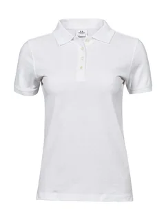 Tee Jays Dames zware piquépolo in White, voorkant