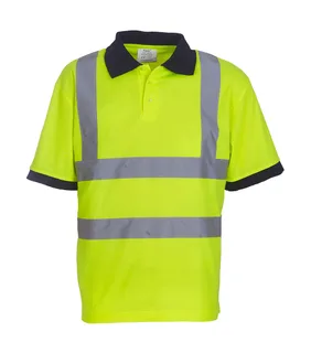 Yoko Fluo Polo in Fluo Yellow, voorkant