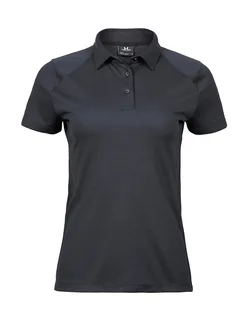 Tee Jays Dames luxe sportpolo in Dark Grey, voorkant