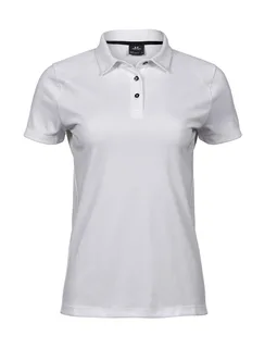 Tee Jays Dames luxe sportpolo in White, voorkant